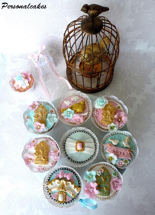 Cupcakes nuziali con gabbia